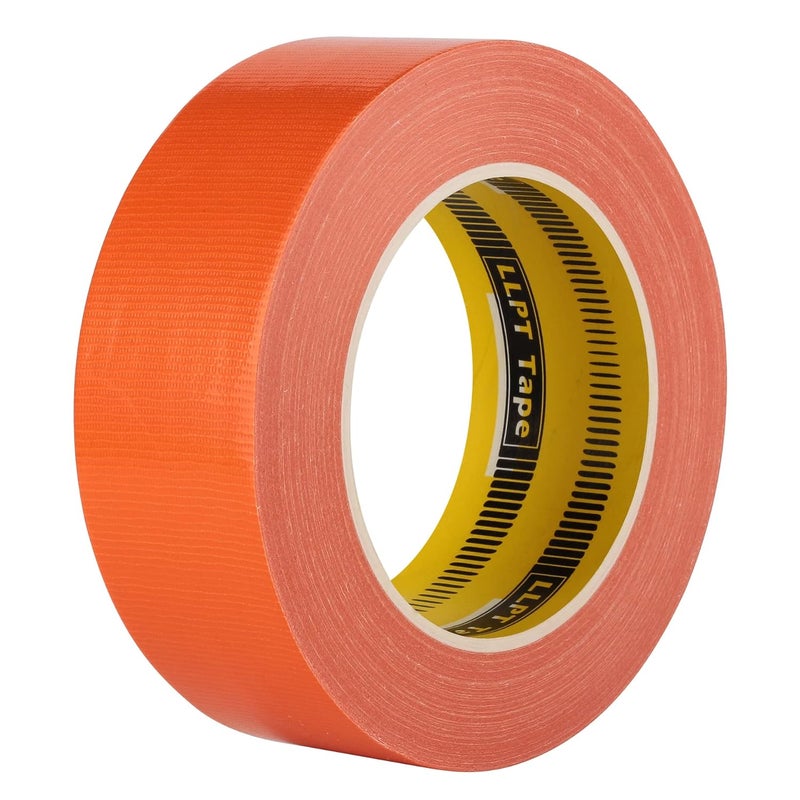 LLPT Duct Tape Premium Grade 1.6 Inches x 108 Feet x 11 Mil Easy Tear Residue Free Strong Adhesive Color Orange (DT410) - Image 1